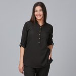 WOMEN'S VINCA MAO NECK BLOUSE
