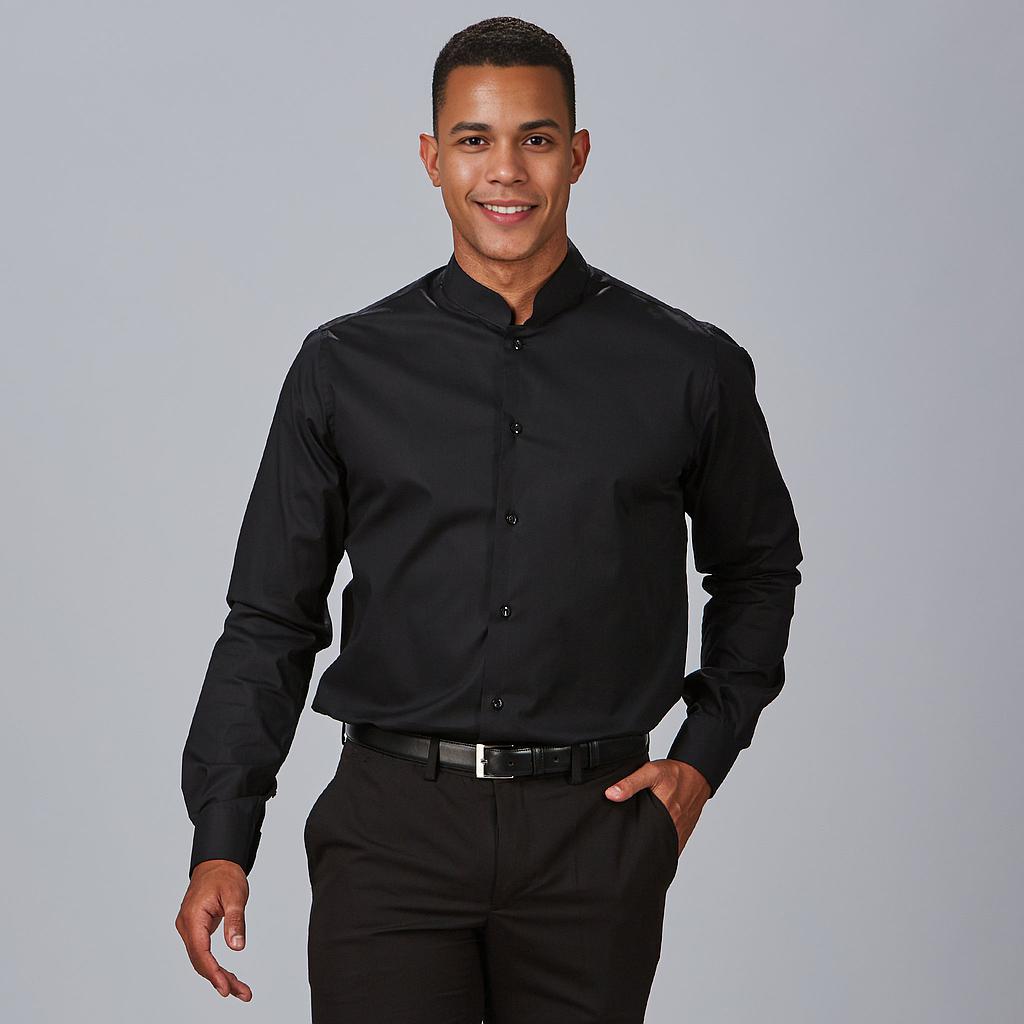 CAMISA HOMEM M/L G/MÃO SLIM FIT ELASTAN - Imagem