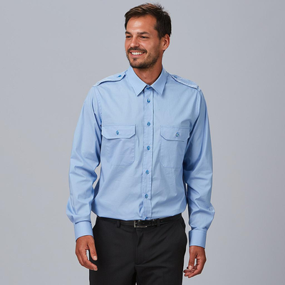 UNISEX "RED LINE" ELASTANE SHIRT WITH EPAULETTES M/L
