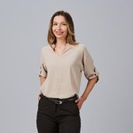 WOMEN'S MICAELA ROLL-UP SLEEVE BLOUSE
