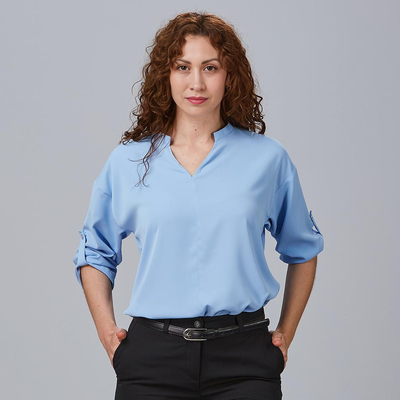 WOMEN'S MICAELA ROLL-UP SLEEVE BLOUSE
