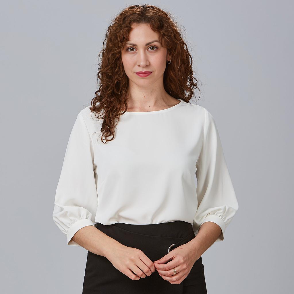 BLUSA SENHORA MANGA ENRUGADA ROSANNA - Imagem