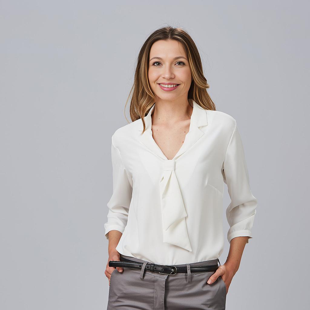 BLUSA SENHORA GOLA ABA LAÇO FLAVIA - Imagem