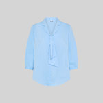 WOMEN'S FLAVIA LAPEL COLLAR BLOUSE WITH BOW
