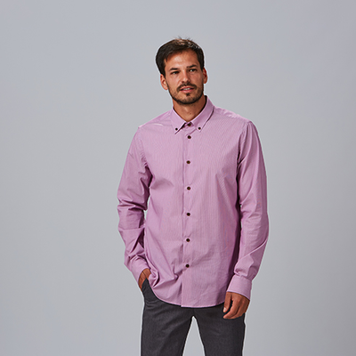 CHEMISE HOMME SLIM FIT RAYURE LEONARDO
