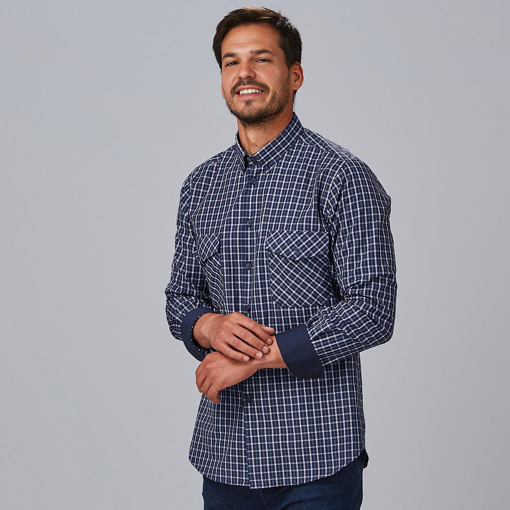 CAMISA HOMEM SLIM FIT XADREZ FAUSTO - Imagem