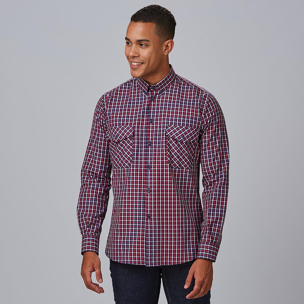 CAMISA HOMEM SLIM FIT XADREZ FAUSTO - Imagem