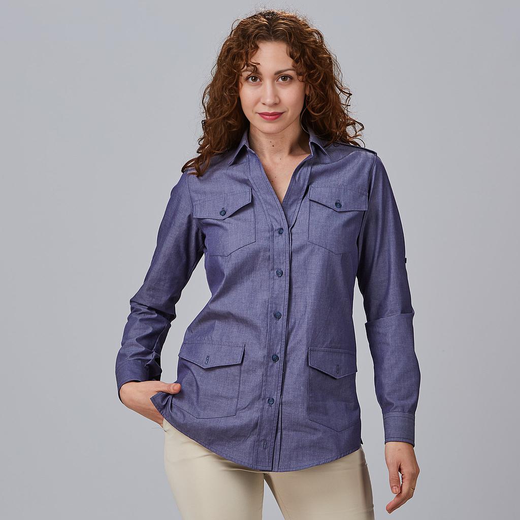 CAMISA SENHORA MANGA ROLL UP DANIELA - Imagem