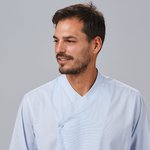 MEN'S MARCELLO END-ON-END SLIM FIT CHEF SHIRT
