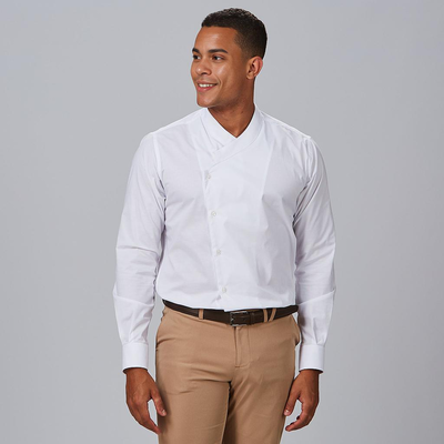 MEN'S MARCELLO END-ON-END SLIM FIT CHEF SHIRT
