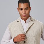 MEN'S BUTTONED LAPEL COLLAR VEST
