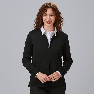 CARDIGAN WOMAN CHUNKY KNIT WITH ZIP
