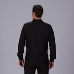 CHAQUETA HOMBRE MAO NEGRA BOTON DORADO