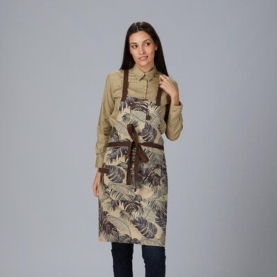APRON BIB FLOWER PRINT 88X74 CM