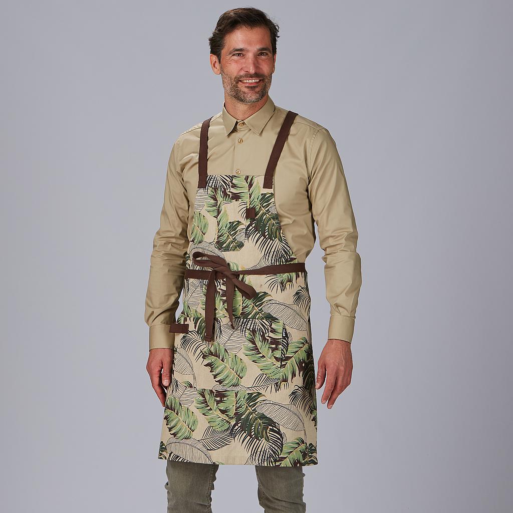 AVENTAL PEITO ESTAMPADO FLORAL 88X74 CM - Imagem