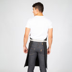 APRON WITH BIB LEATHER STRAP 82X72 CM
