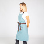APRON WITH BIB LEATHER STRAP 82X72 CM
