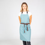 APRON WITH BIB LEATHER STRAP 82X72 CM
