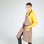 DELANTAL CON PETO CHOCOLATE TIRANTE 2 COLORES 82X72 CM