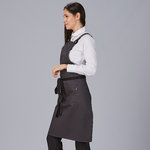 APRON BIB WITH EYELETS AND CONTRASTING STRAPS, 88X74 CM