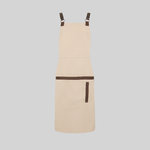 DELANTAL PETO HERRAJES EN PIEL 88X74 CM