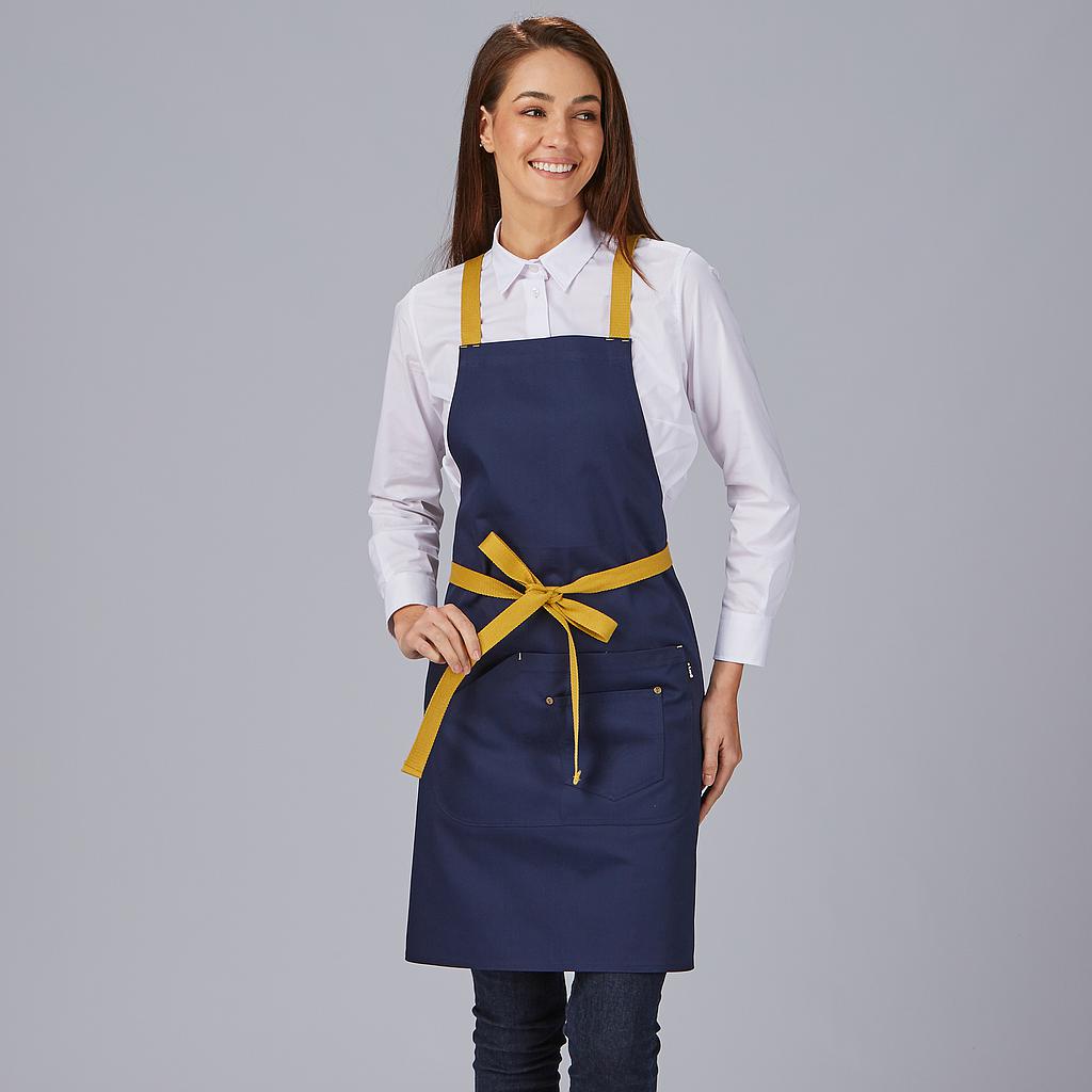 AVENTAL DE PEITO COM ALÇAS EM CONTRASTE 88X74 CM - Imagem