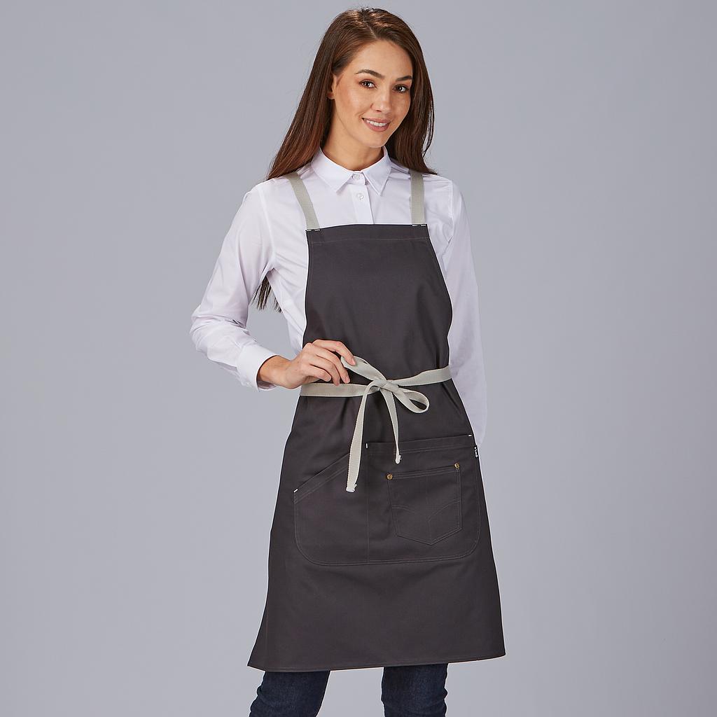 AVENTAL DE PEITO COM ALÇAS EM CONTRASTE 88X74 CM - Imagem