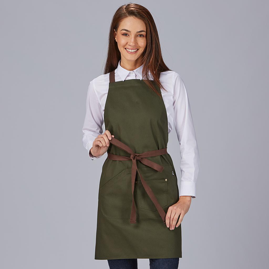 AVENTAL DE PEITO COM ALÇAS EM CONTRASTE 88X74 CM - Imagem