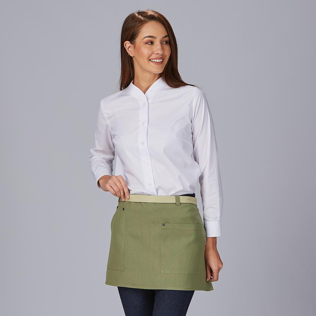 AVENTAL CURTO COM CONTRASTES DE ESPIGA 35X67 CM - Imagem