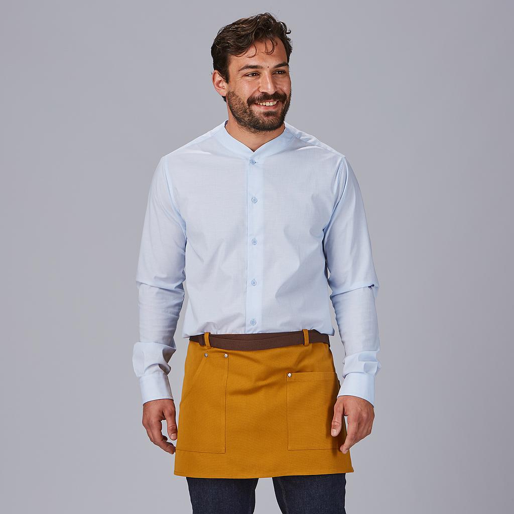 AVENTAL CURTO COM CONTRASTES DE ESPIGA 35X67 CM - Imagem