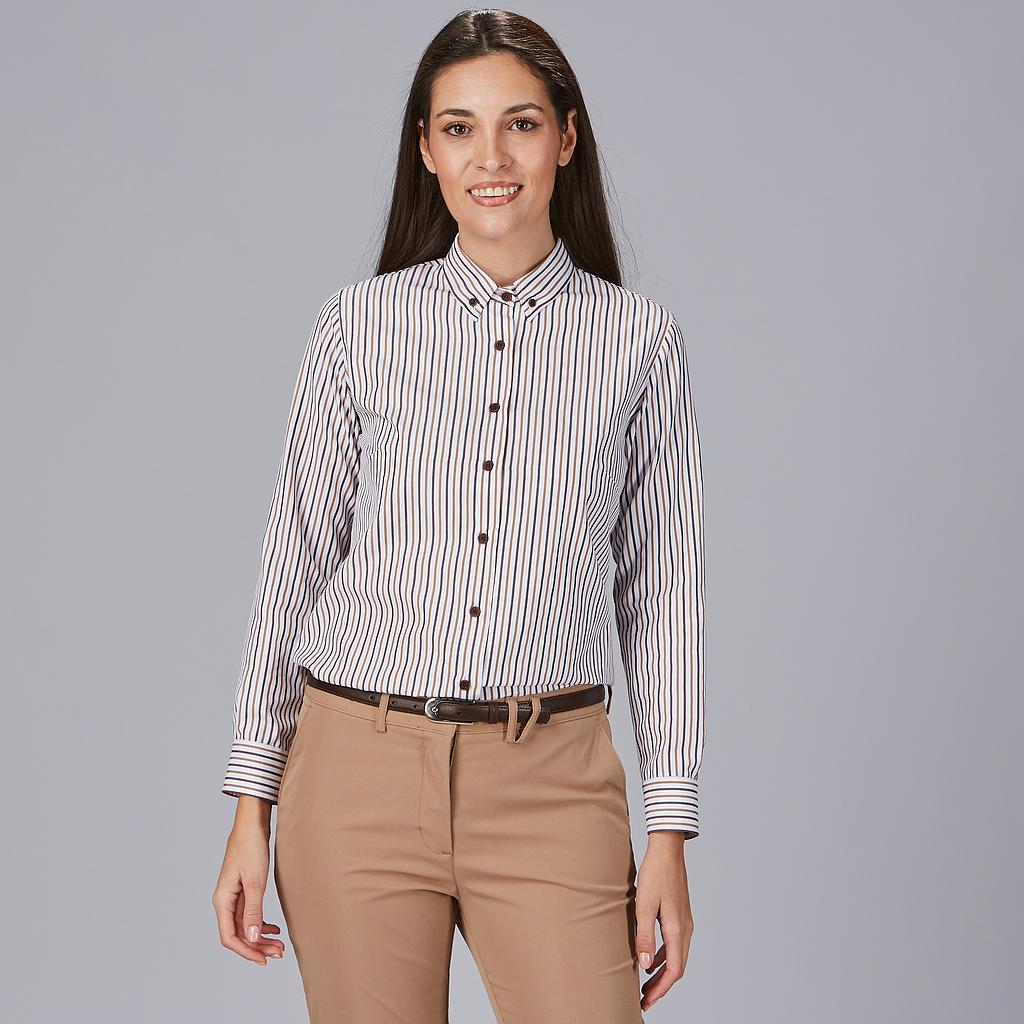 CAMISA SENHORA RISCAS BICOLOR SIMONETTA - Imagem