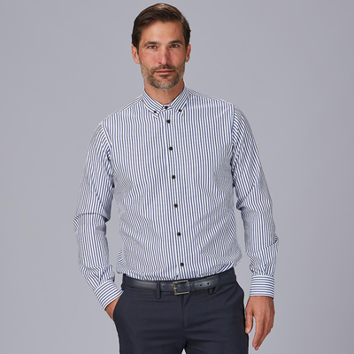 CAMISA HOMBRE RAYAS BICOLOR SLIM FIT ALESSANDRO