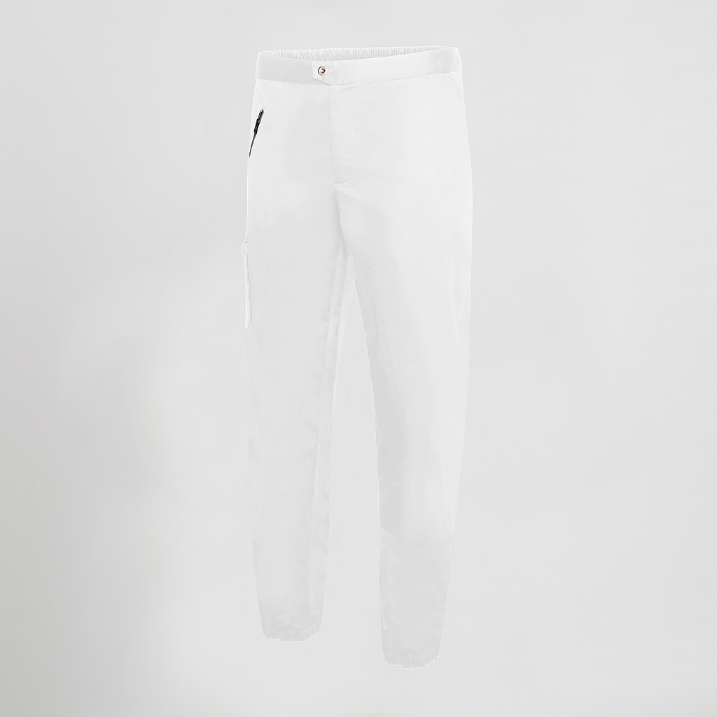 CALÇA UNISSEX COM FECHO DE CORRER EM CETIM DE ALGODÃO - Imagem