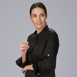 CHAQUETA COCINA MUJER SATEN ALGODON SOLA