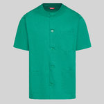 BLUSA SANITARIO UNISEX ABOTONADO BLANCA "RED LINE"