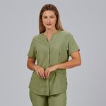 BLUSA MUJER ABIERTA C/PICO M/C DULCINEA