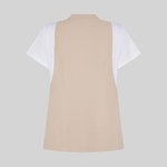 BLUSA MUJER BOTON OCULTO M/C CARMINA