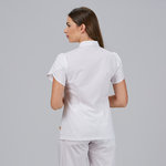 BLUSA MUJER BOTON OCULTO M/C LINA