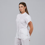 BLUSA MUJER BOTON OCULTO M/C LINA