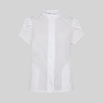 BLUSA MUJER BOTON OCULTO M/C LINA