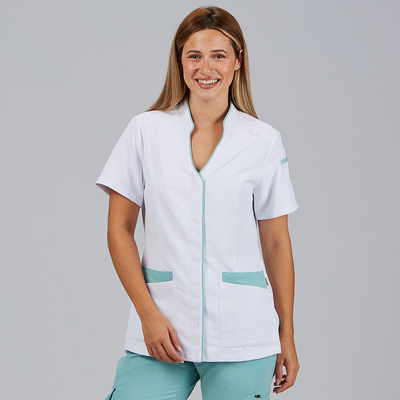 BLUSA MUJER ABIERTA CUELLO MAO M/C YLENA