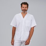 BLUSA HOMBRE SANITARIA BOTON PRESION M/C "RED LINE"