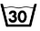 Maximum wash temperature 30ºC. Normal process